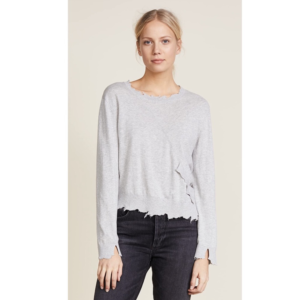 Iro Jeans Gnotta Grey Distressed Sweater